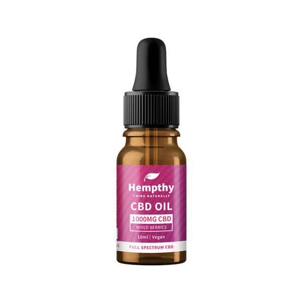 Hempthy 1000mg CBD Oil Full Spectrum Mixed Berries - 10ml