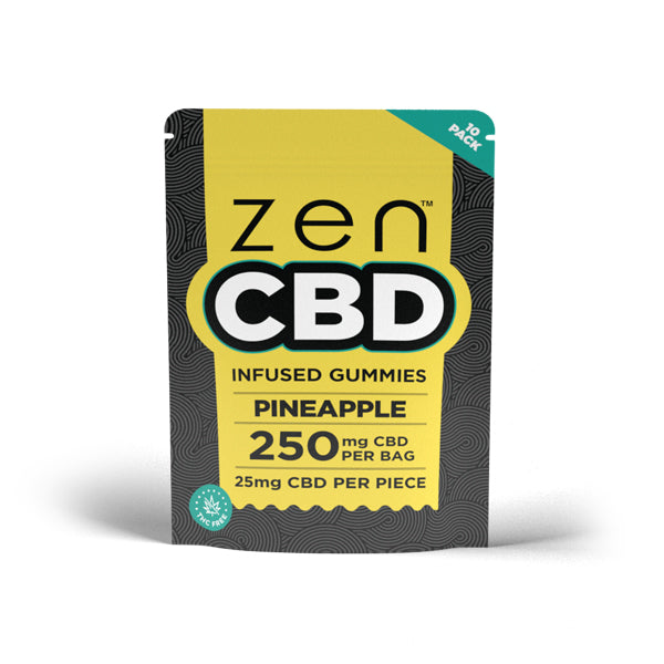 Zen 250mg Infused CBD Gummies - Pineapple