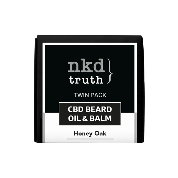 NKD 150mg CBD Twin Pack Honey Oak Beard Oil and balm (BUY 1 GET 1 FREE)