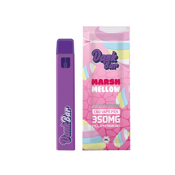 Dank Bar Pro Edition 350mg Full Spectrum CBD Vape Disposable by Purple Dank - 12 flavours