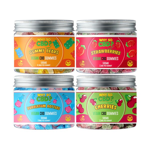 Why So CBD? 500mg CBD Small Vegan Gummies - 11 Flavours