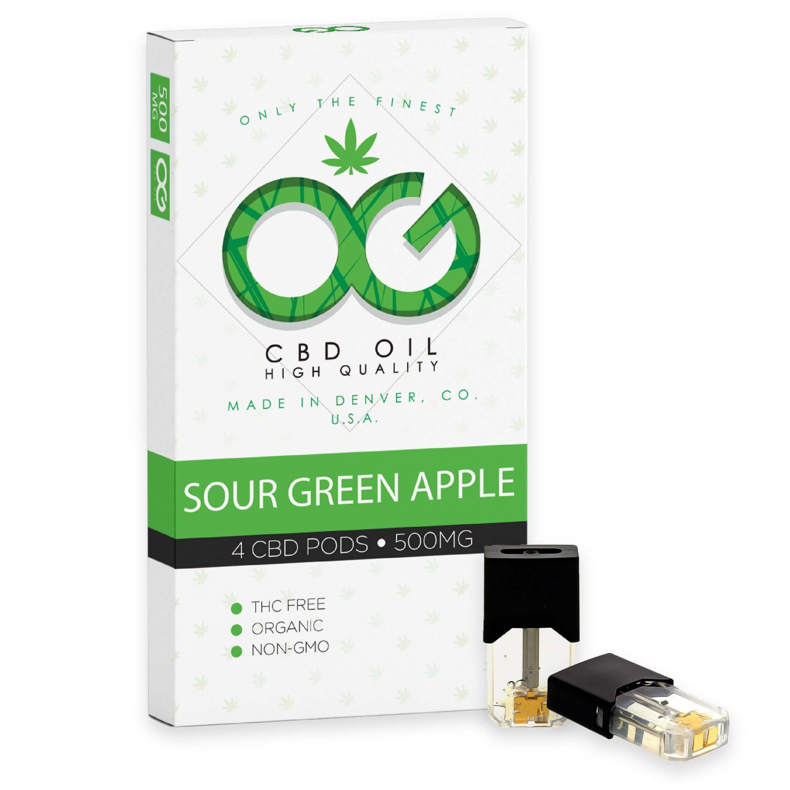 OG CBD Sour Green Apple Pods (Pack of 4) – UK